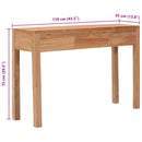 vidaXL tömör tíkfa tálalóasztal 110 x 35 x 75 cm