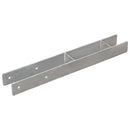 vidaXL 6 db ezüstszínű horganyzott acél kerítéshorgony 7 x 6 x 60 cm