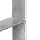 vidaXL 6 db ezüstszínű horganyzott acél kerítéshorgony 7 x 6 x 60 cm