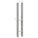 vidaXL 2 db ezüstszínű horganyzott acél kerítéshorgony 8 x 6 x 60 cm