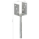 vidaXL 6 db ezüstszínű horganyzott acél kerítéshorgony 8 x 6 x 30 cm
