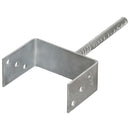 vidaXL 6 db ezüstszínű horganyzott acél kerítéshorgony 14 x 6 x 30 cm