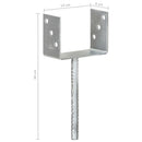 vidaXL 6 db ezüstszínű horganyzott acél kerítéshorgony 14 x 6 x 30 cm