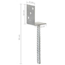 vidaXL 6 db ezüstszínű horganyzott acél kerítéshorgony 8 x 6 x 30 cm