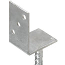 vidaXL 12 db ezüst színű horganyzott acél kerítéshorgony 8 x 6 x 30 cm