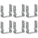 vidaXL 6 db ezüstszínű horganyzott acél kerítéshorgony 12 x 6 x 15 cm