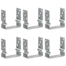 vidaXL 6 db ezüstszínű horganyzott acél kerítéshorgony 14 x 6 x 15 cm