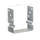 vidaXL 6 db ezüstszínű horganyzott acél kerítéshorgony 14 x 6 x 15 cm