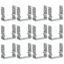 vidaXL 12 db ezüstszínű horganyzott acél kerítéshorgony 14 x 6 x 15 cm