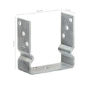 vidaXL 12 db ezüstszínű horganyzott acél kerítéshorgony 14 x 6 x 15 cm