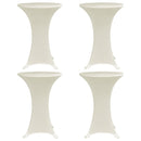 vidaXL 4 db krémszínű sztreccs asztalterítő bárasztalhoz Ø60 cm