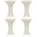 vidaXL 4 db krémszínű sztreccs asztalterítő bárasztalhoz Ø80 cm