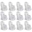 vidaXL 12 db fehér esküvői/bankett székszoknya