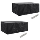 vidaXL 2 db 8 személyes polyrattan szett huzat 10 lyukkal 229 x 113 cm