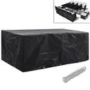 vidaXL 2 db 8 személyes polyrattan szett huzat 10 lyukkal 229 x 113 cm