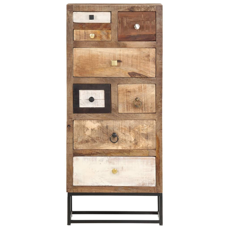 vidaXL tömör újrahasznosított fa fiókos szekrény 45 x 30 x 105 cm