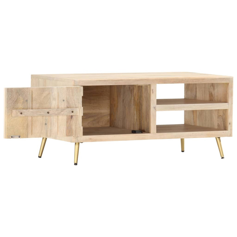 vidaXL tömör mangófa dohányzóasztal 90 x 45 x 40 cm