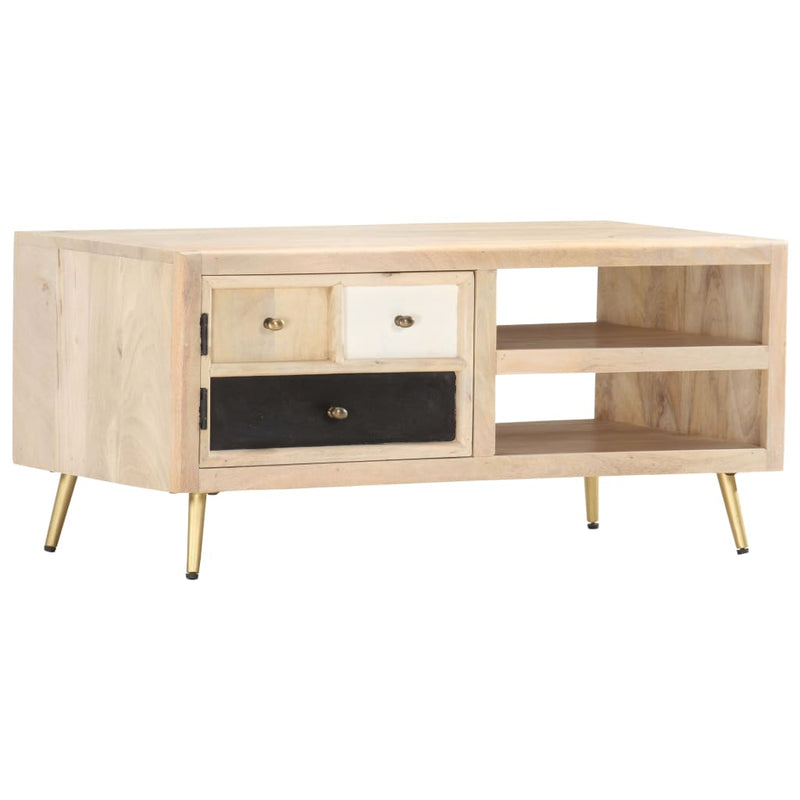 vidaXL tömör mangófa dohányzóasztal 90 x 45 x 40 cm