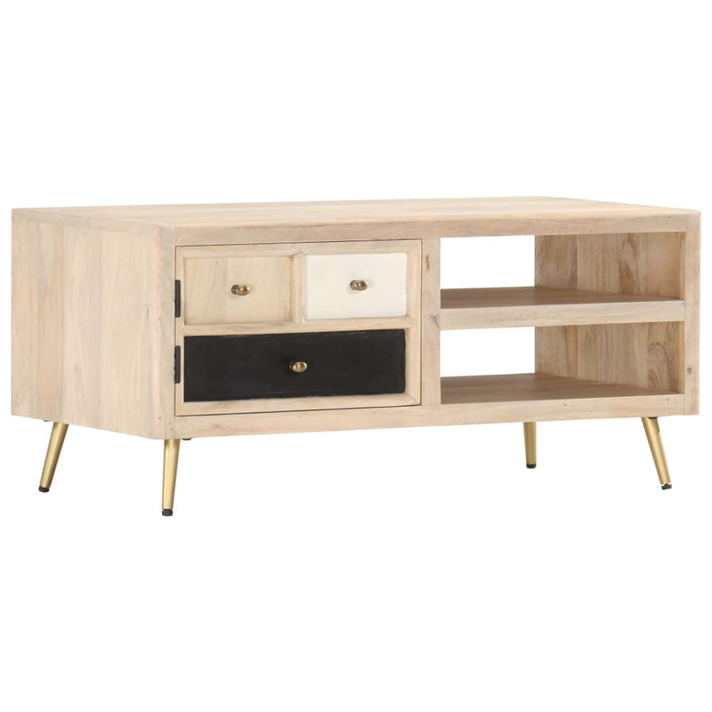 vidaXL tömör mangófa dohányzóasztal 90 x 45 x 40 cm