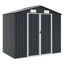 vidaXL antracitszürke horganyzott acél kerti fészer 205 x 129 x 183 cm