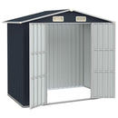vidaXL antracitszürke horganyzott acél kerti fészer 205 x 129 x 183 cm