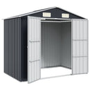 vidaXL antracitszürke horganyzott acél kerti fészer 205 x 129 x 183 cm