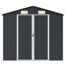 vidaXL antracitszürke horganyzott acél kerti fészer 205 x 129 x 183 cm