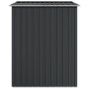 vidaXL antracitszürke horganyzott acél kerti fészer 205 x 129 x 183 cm