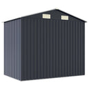 vidaXL antracitszürke horganyzott acél kerti fészer 205 x 129 x 183 cm