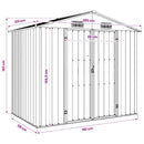 vidaXL antracitszürke horganyzott acél kerti fészer 205 x 129 x 183 cm