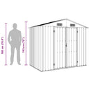 vidaXL antracitszürke horganyzott acél kerti fészer 205 x 129 x 183 cm