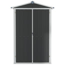 vidaXL antracitszürke horganyzott acél kerti fészer 116x45x175 cm