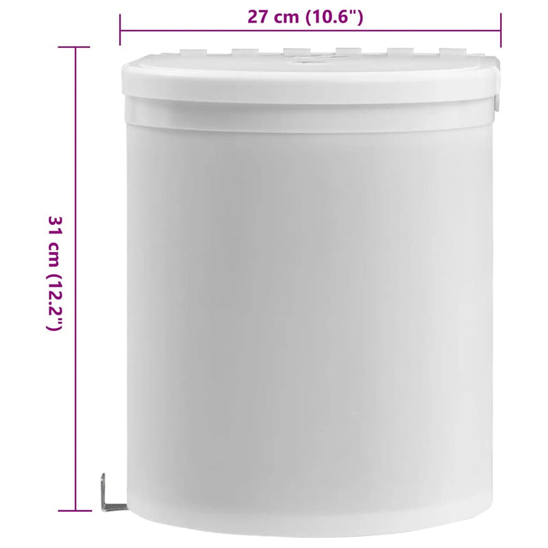 vidaXL beépíthető konyhai műanyag szemetes 12 l