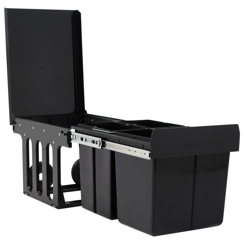 vidaXL lágyan csukódó kihúzható konyhaszekrény szemeteskuka 48 L