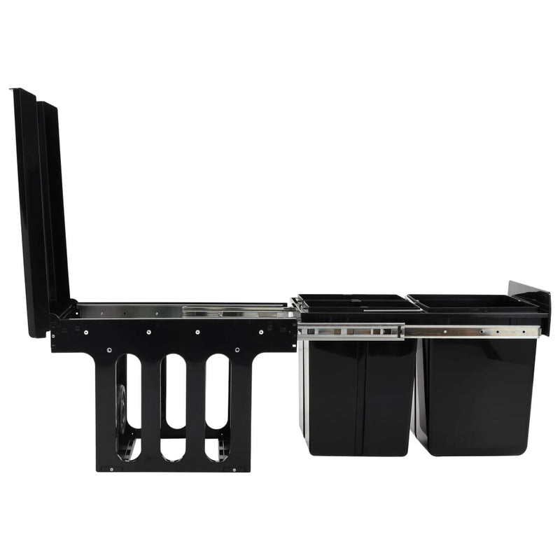 vidaXL lágyan csukódó kihúzható konyhaszekrény szemeteskuka 48 L