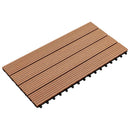 vidaXL Faszegély járólap 6 pcs Barna 60 x 30 cm WPC