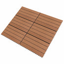 vidaXL Faszegély járólap 6 pcs Barna 60 x 30 cm WPC