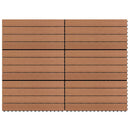 vidaXL Faszegély járólap 6 pcs Barna 60 x 30 cm WPC