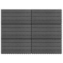 vidaXL 6 darab szürke WPC csempe 60 x 30 cm 1 m²