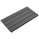 vidaXL Faszegély járólap 6 pcs Szürke 60 x 30 cm WPC