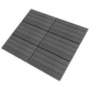 vidaXL Faszegély járólap 6 pcs Szürke 60 x 30 cm WPC