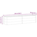 vidaXL szürke WPC kerti magaságyás 250 x 50 x 54 cm