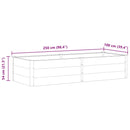 vidaXL szürke WPC kerti magaságyás 250 x 100 x 54 cm