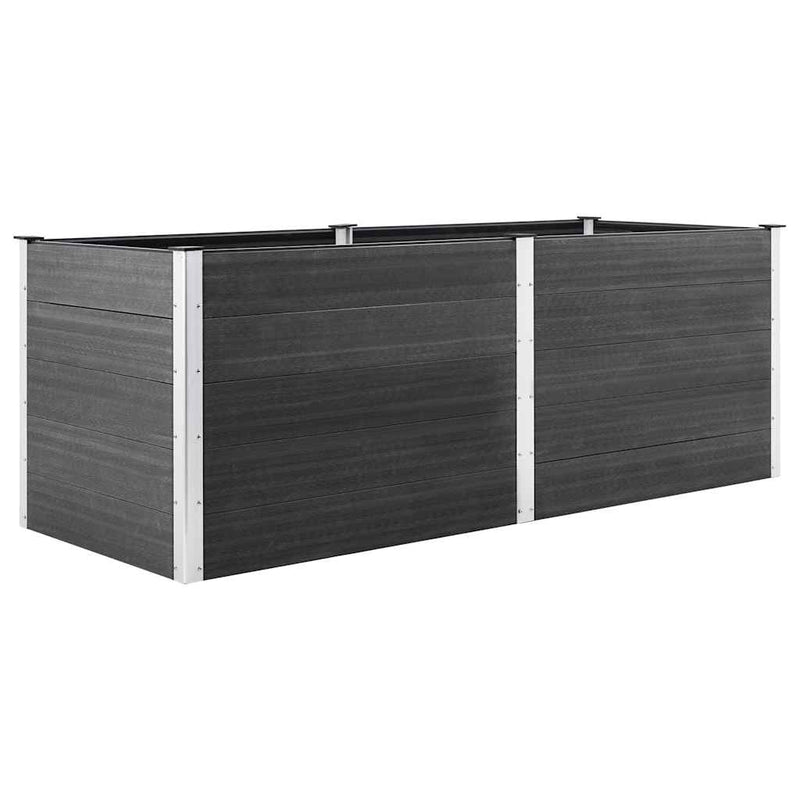 vidaXL szürke WPC kerti magaságyás 250 x 100 x 91 cm