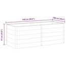 vidaXL szürke WPC kerti magaságyás 250 x 100 x 91 cm