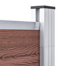 vidaXL barna WPC kerítéspanel 180 x 186 cm