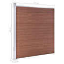 vidaXL barna WPC kerítéspanel 175 x 186 cm