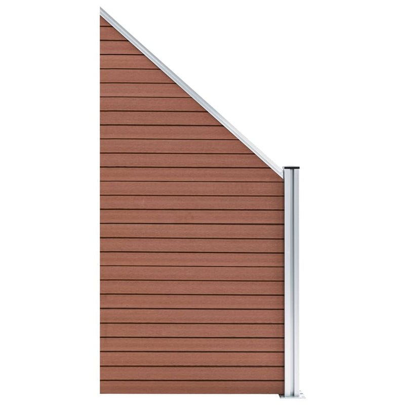 vidaXL barna WPC kerítéspanel 95 x (105-180) cm