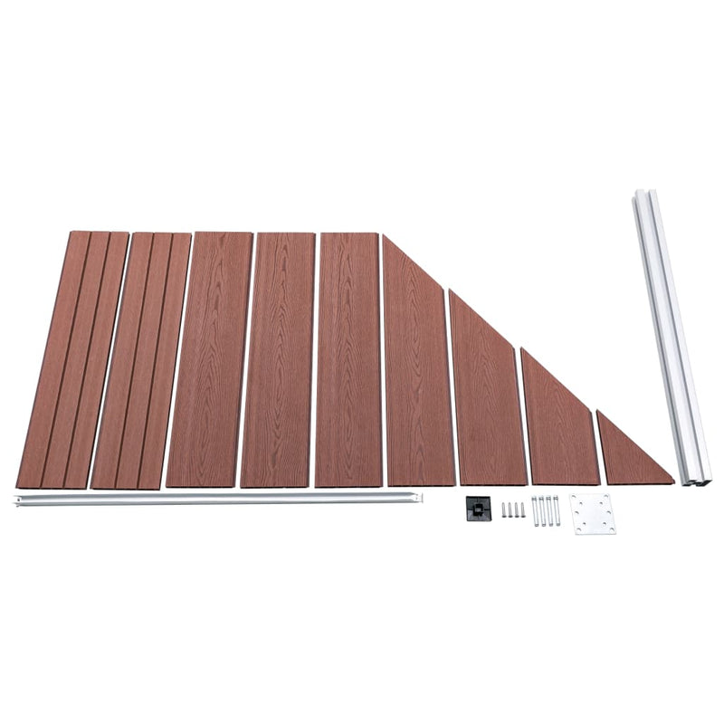 vidaXL barna WPC kerítéspanel 95 x (105-180) cm