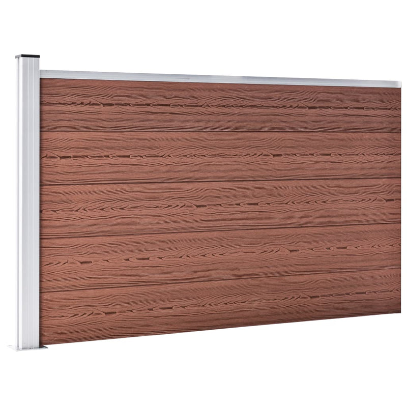 vidaXL barna WPC kerti kerítés 175 x 105 cm